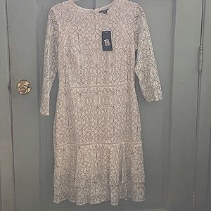 Size 6 Ralph Lauren white and black lace dress